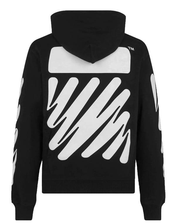 Off White Wave Diagonals Black Hoodie